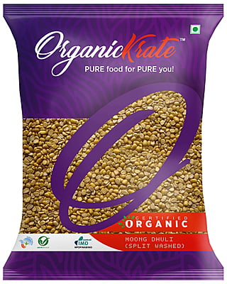 OrganicKrate Moong Dal Yellow (Split Washed) - Organic