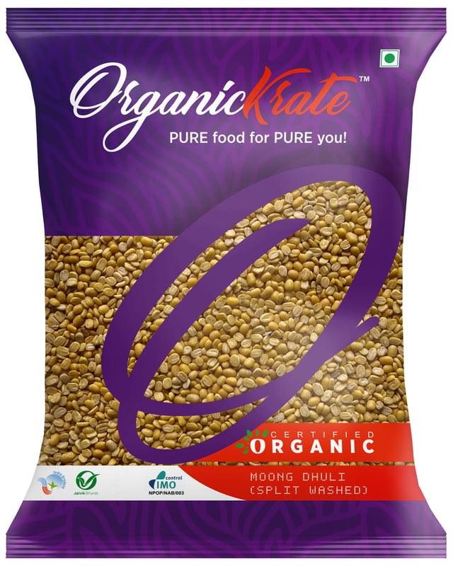 OrganicKrate Moong Dal Yellow (Split Washed) - Organic