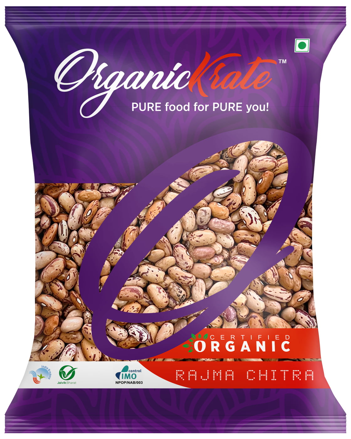 OrganicKrate Rajma Chitra (Kidney Beans - Chitra) - Organic OrganicKrate Rajma Chitra (Kidney Beans - Chitra) - Organic