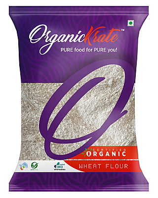 OrganicKrate Whole Wheat Flour (Atta) (Premium Grain)- Organic - 1 Kg