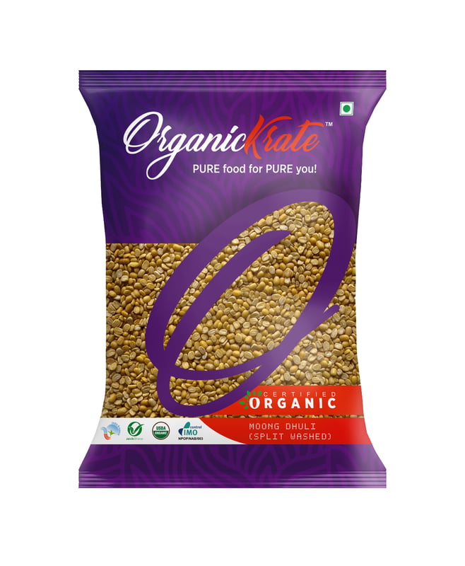OrganicKrate Moong Dal Yellow (Split Washed) - Organic OrganicKrate Moong Dal Yellow (Split Washed) - Organic