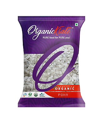 OrganicKrate Poha (Flattened Rice) - Organic - 0.50 Kg OrganicKrate Poha (Flattened Rice) - Organic - 0.50 Kg