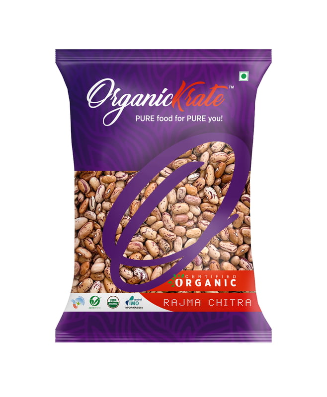 OrganicKrate Rajma Chitra (Kidney Beans - Chitra) - Organic - 1 Kg